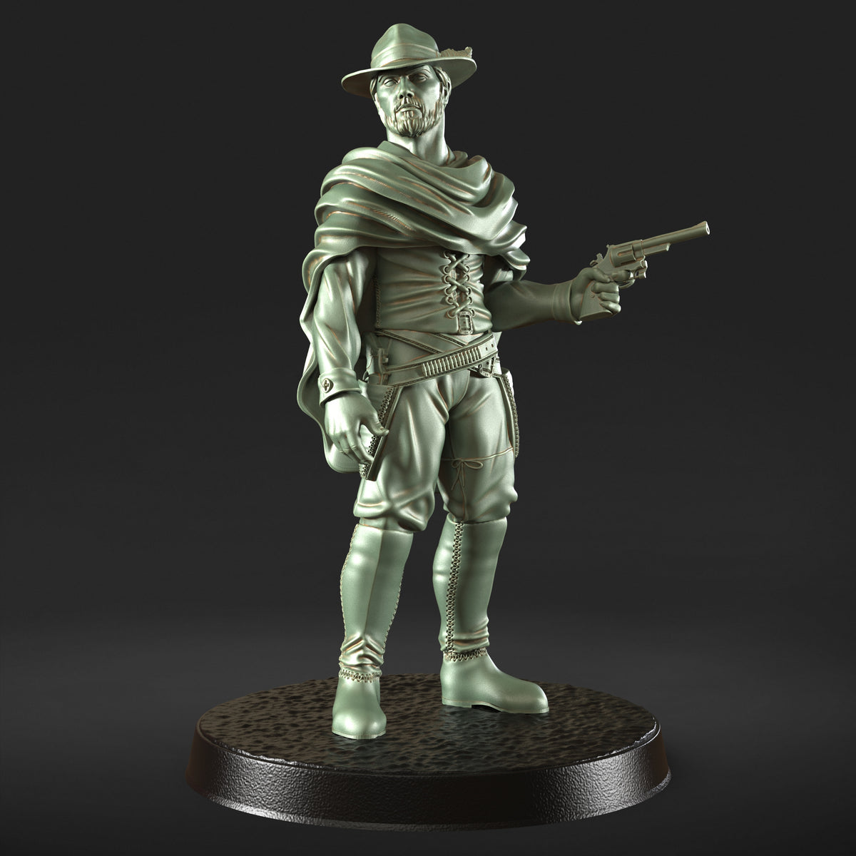 Cowboy 32mm scale resin miniature figure for dungeons and dragons