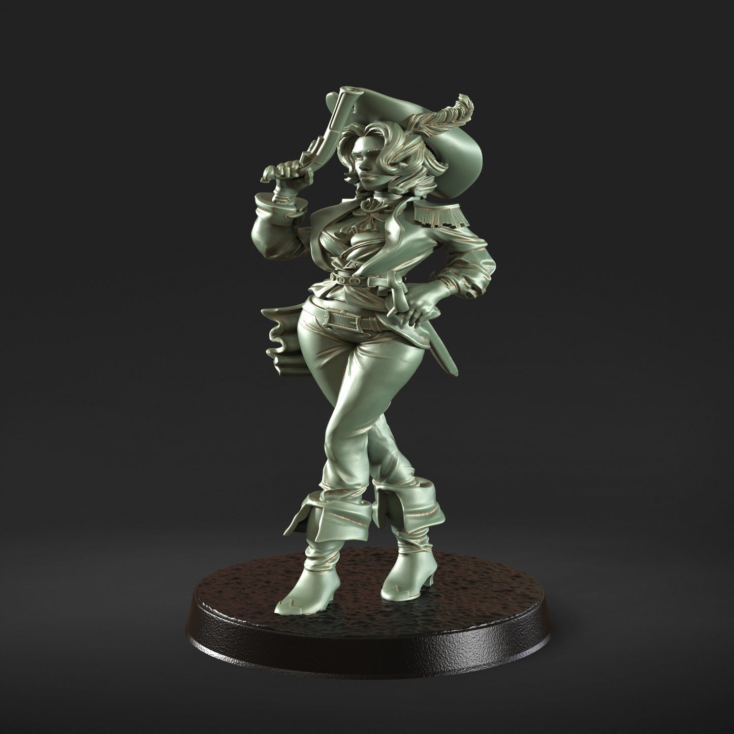 Pirate 32mm scale resin miniature figure for dungeons and dragons