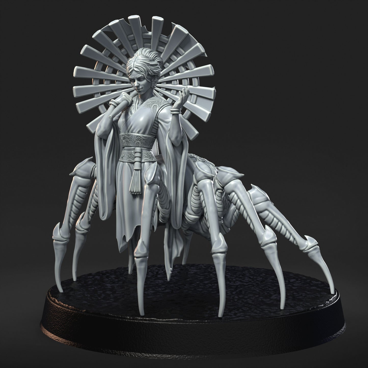japenese samurai 32mm scale resin miniature figure for dungeons and dragons