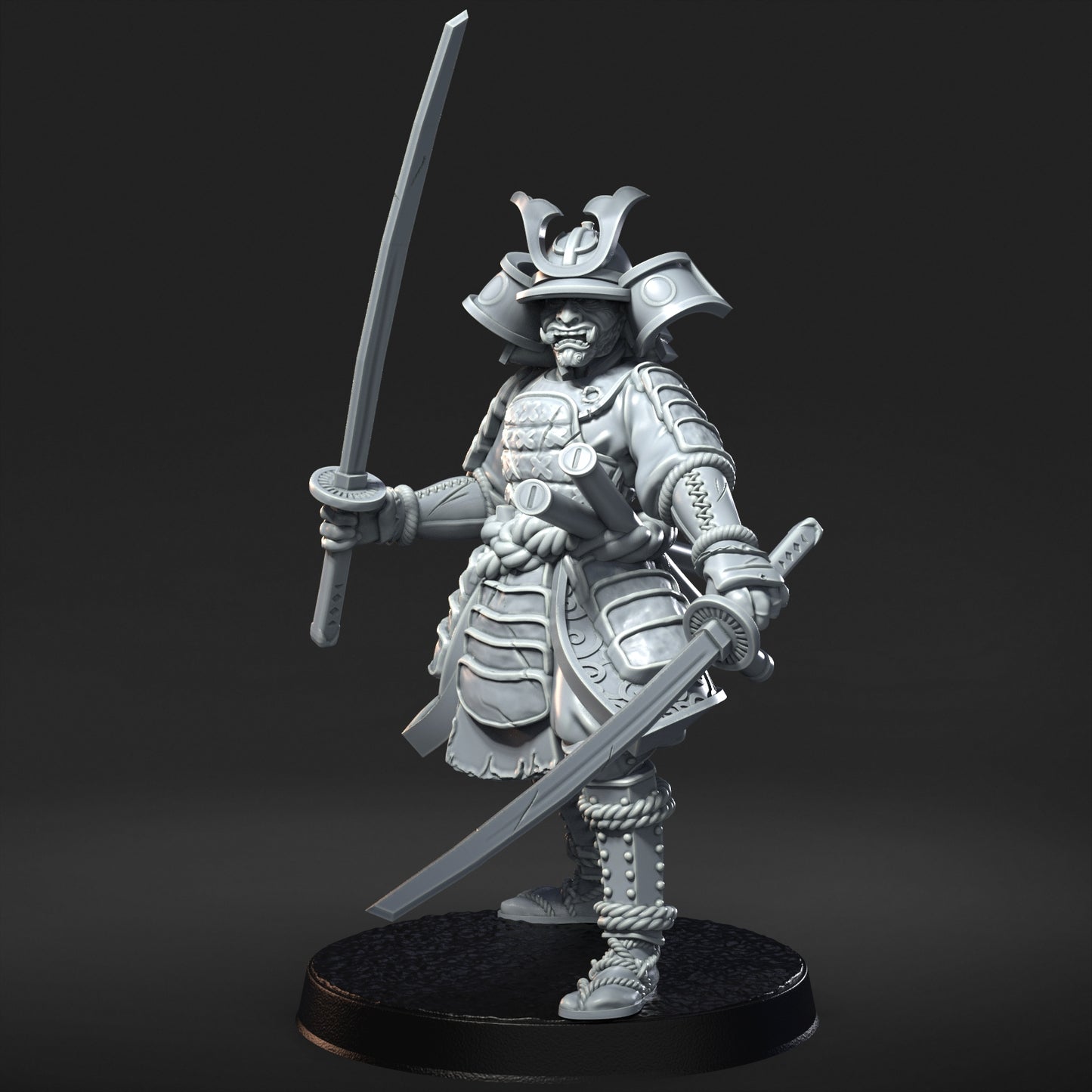 japenese samurai 32mm scale resin miniature figure for dungeons and dragons