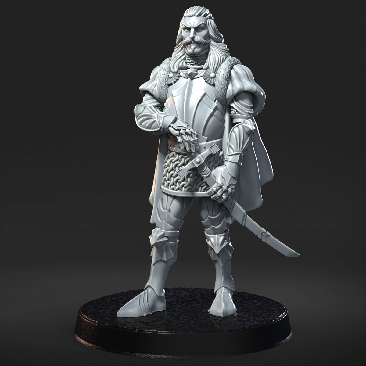medieval knights 32mm scale resin miniature figure for dungeons and dragons