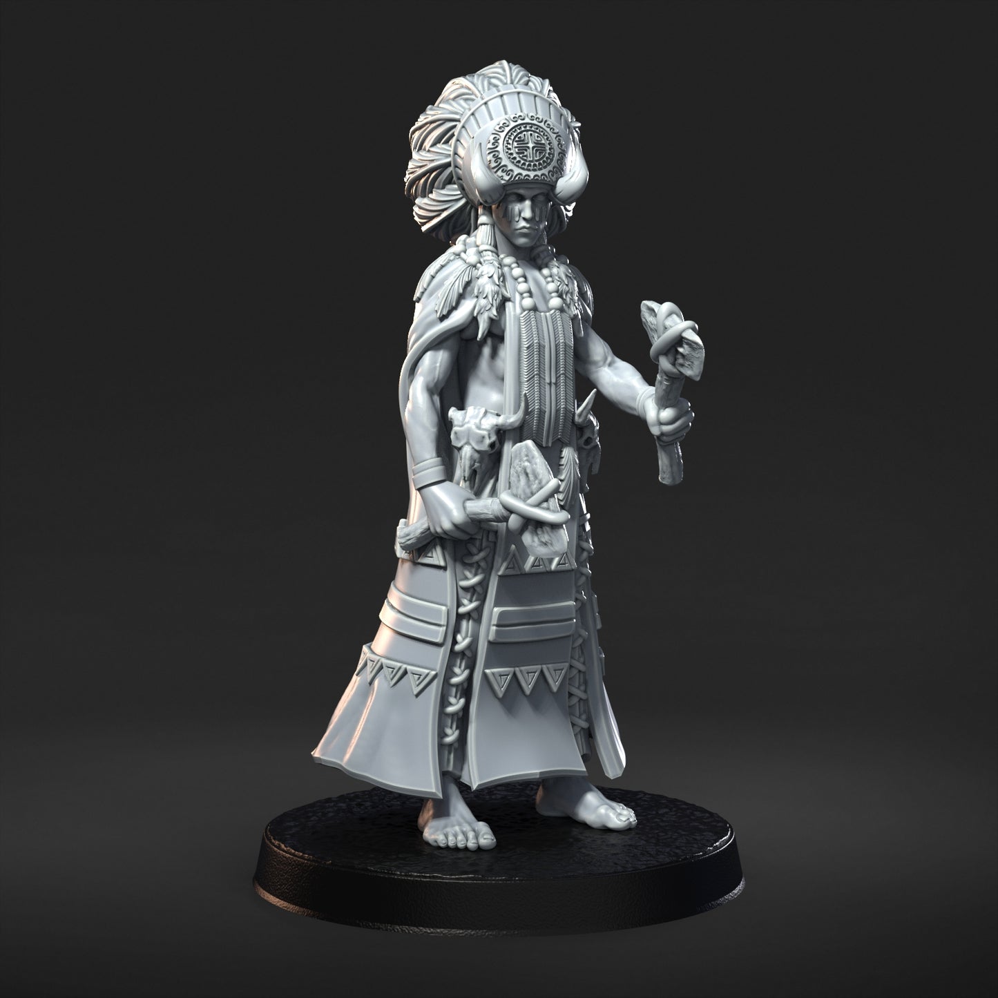 native americans 32mm scale resin miniature figure for dungeons and dragons cavalry horse