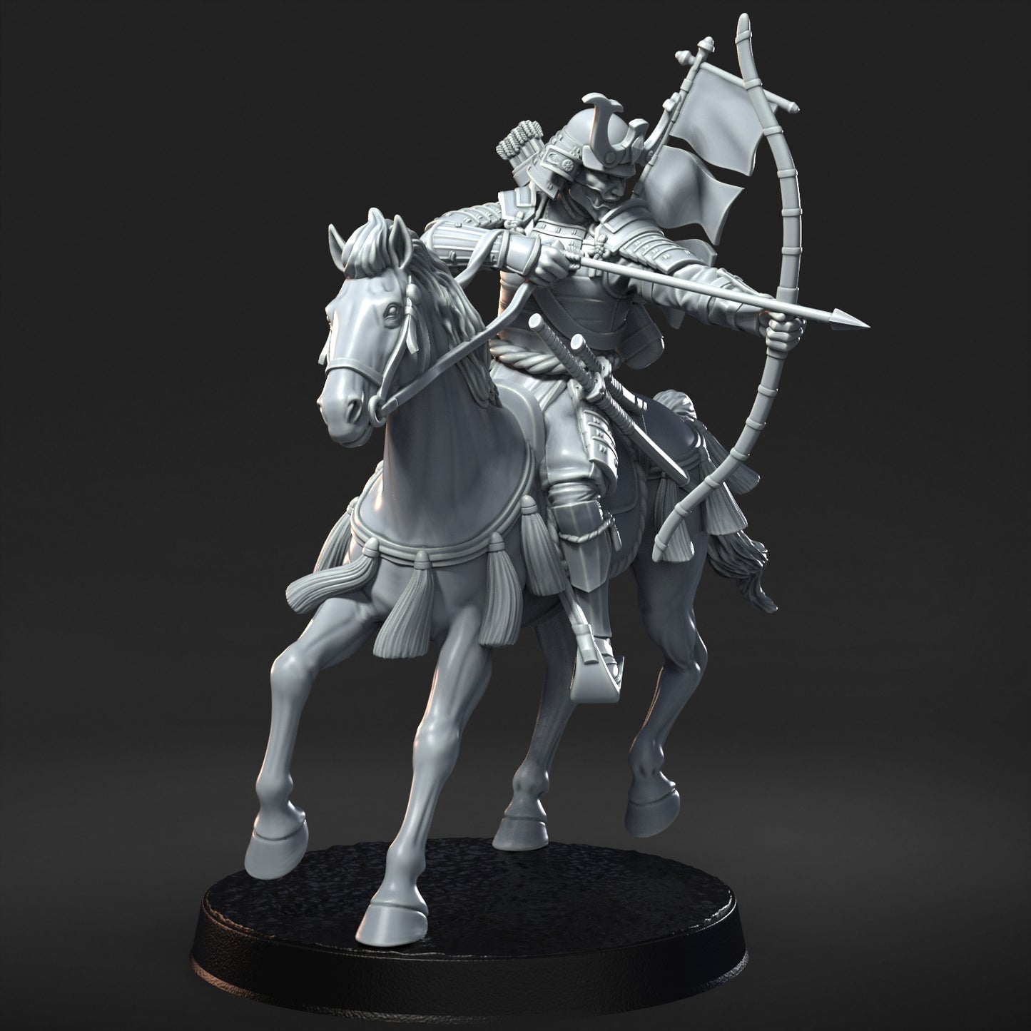 japenese samurai 32mm scale resin miniature figure for dungeons and dragons