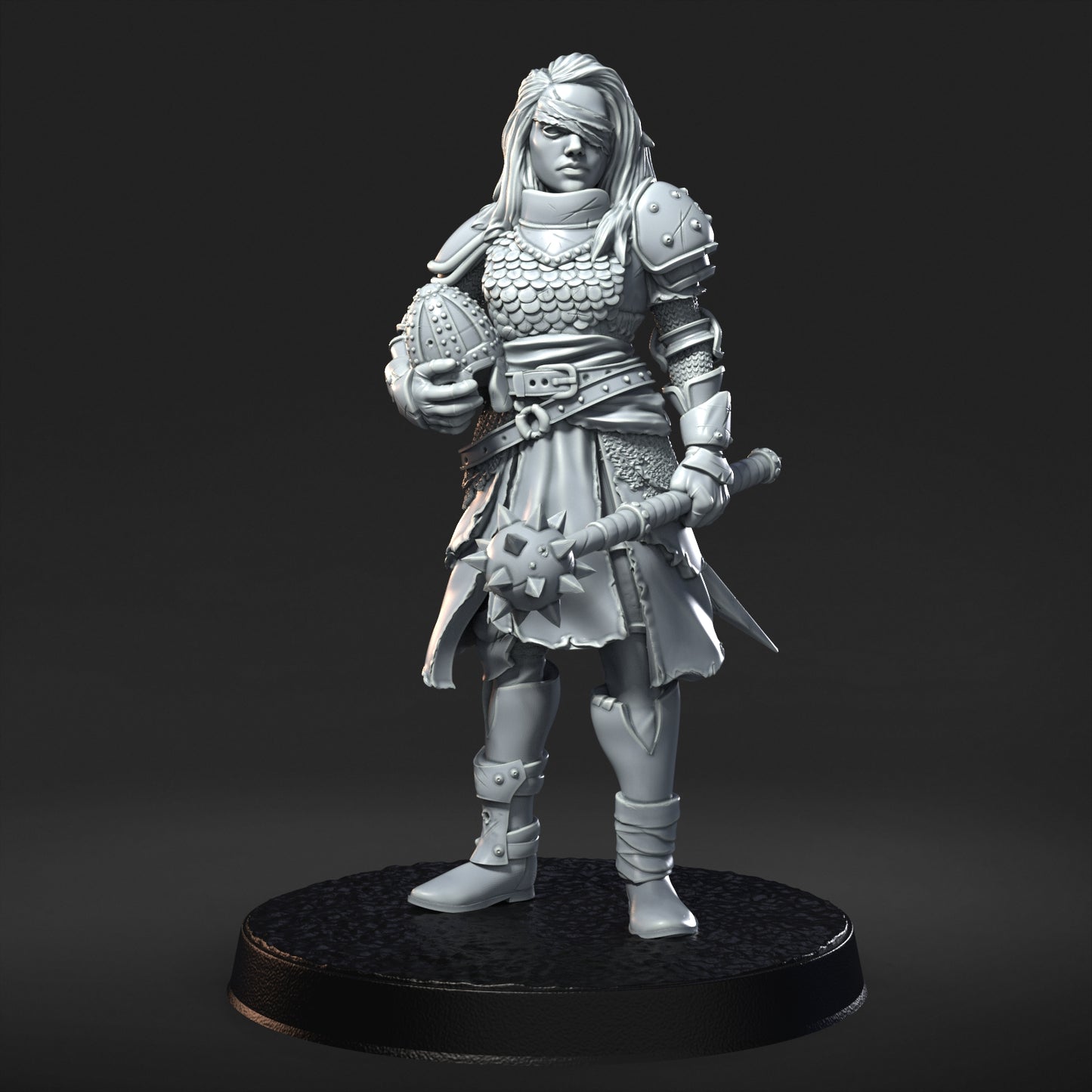 medieval knights 32mm scale resin miniature figure for dungeons and dragons