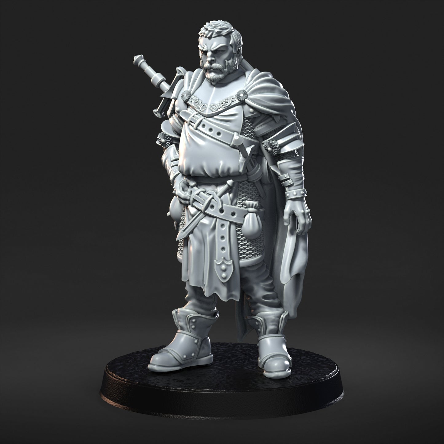 medieval knights 32mm scale resin miniature figure for dungeons and dragons