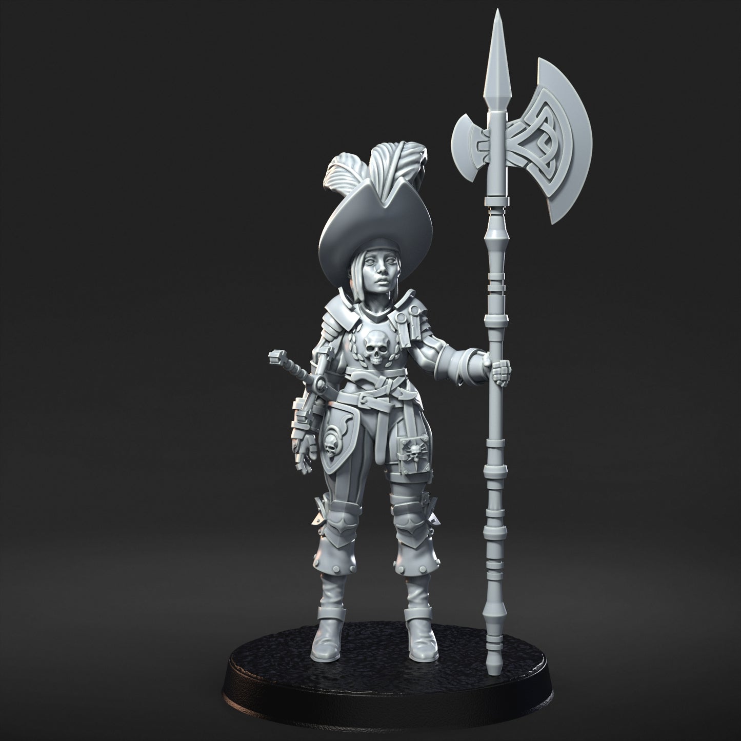 medieval knights 32mm scale resin miniature figure for dungeons and dragons