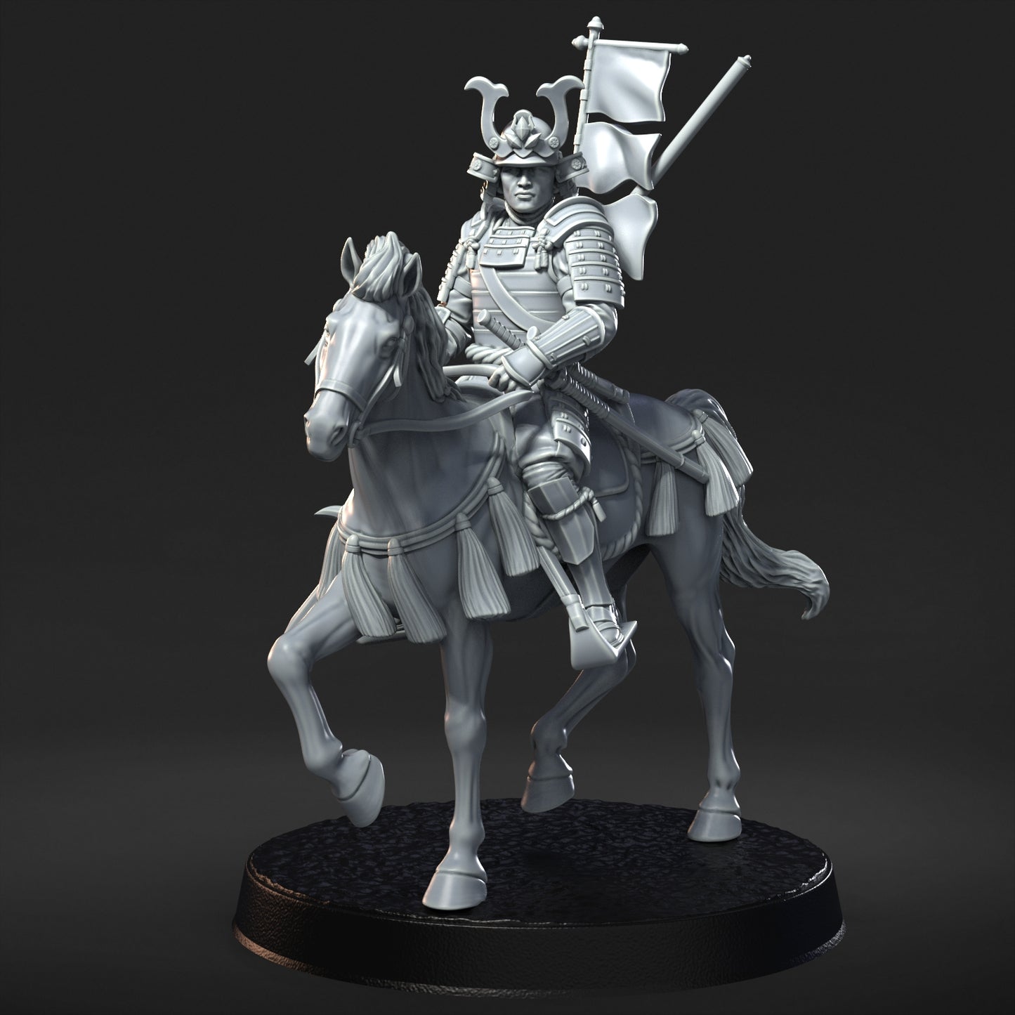 japenese samurai 32mm scale resin miniature figure for dungeons and dragons