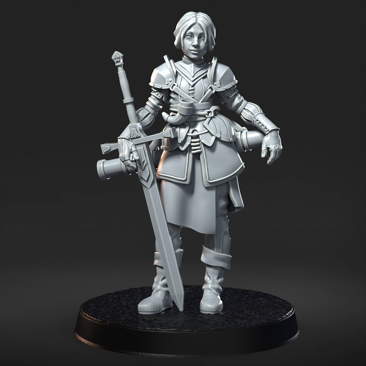 medieval knights 32mm scale resin miniature figure for dungeons and dragons
