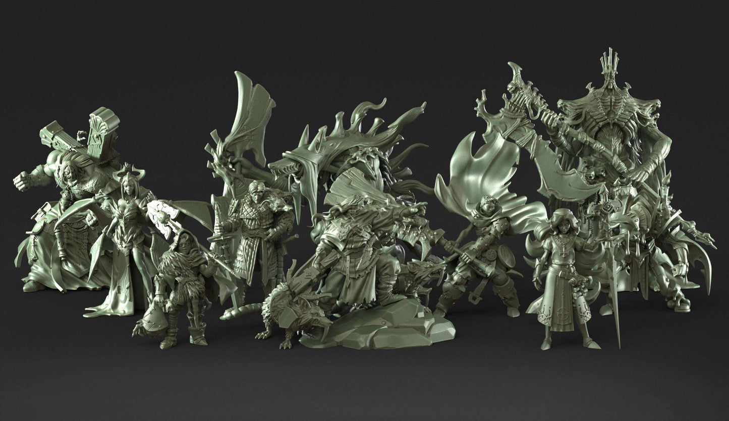 vermin themed 32mm scale resin miniature figure for dungeons and dragons