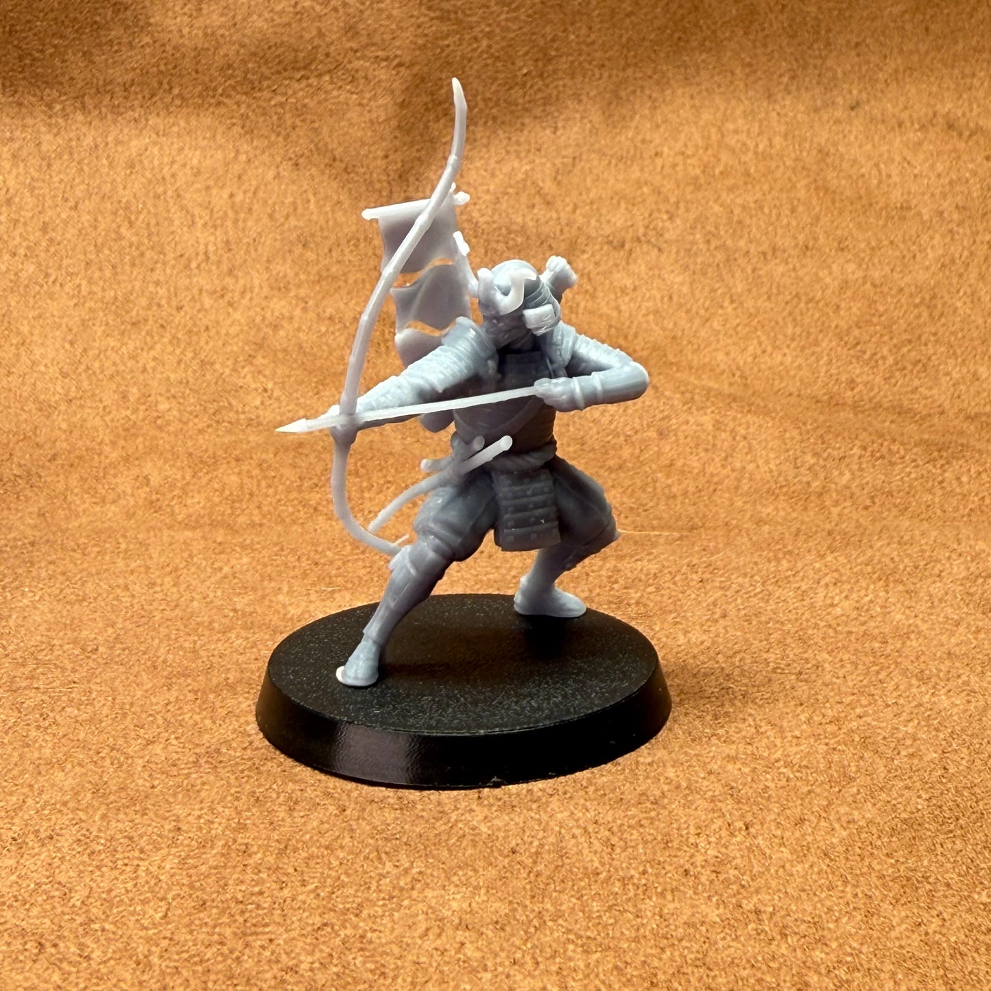 32mm scale miniature medieval fantasy Japanese resin models on plastic bases