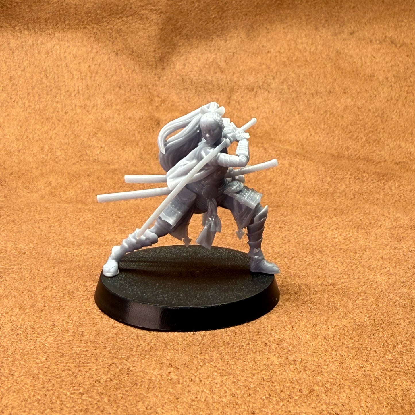 32mm scale miniature medieval fantasy Japanese resin models on plastic bases