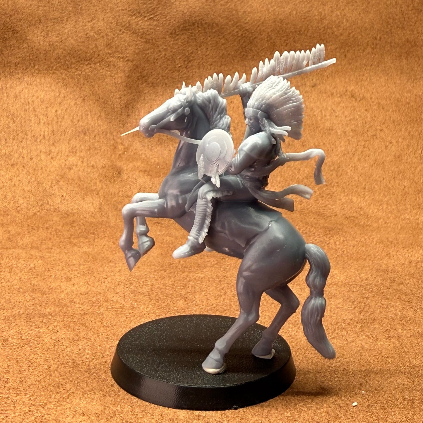 native americans 32mm scale resin miniature figure for dungeons and dragons cavalry horse