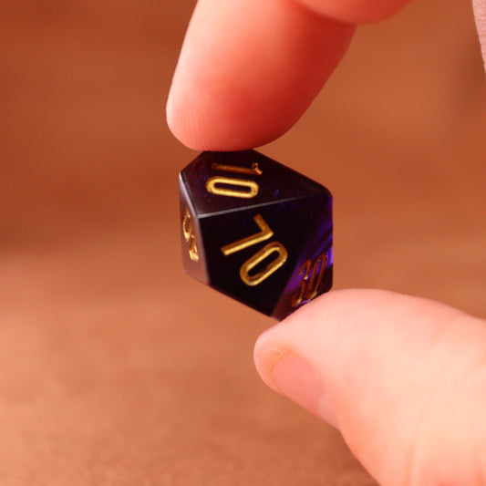 Smoke on the Water - Handcrafted Polyhedral Resin Dice Set | Deep Purple
