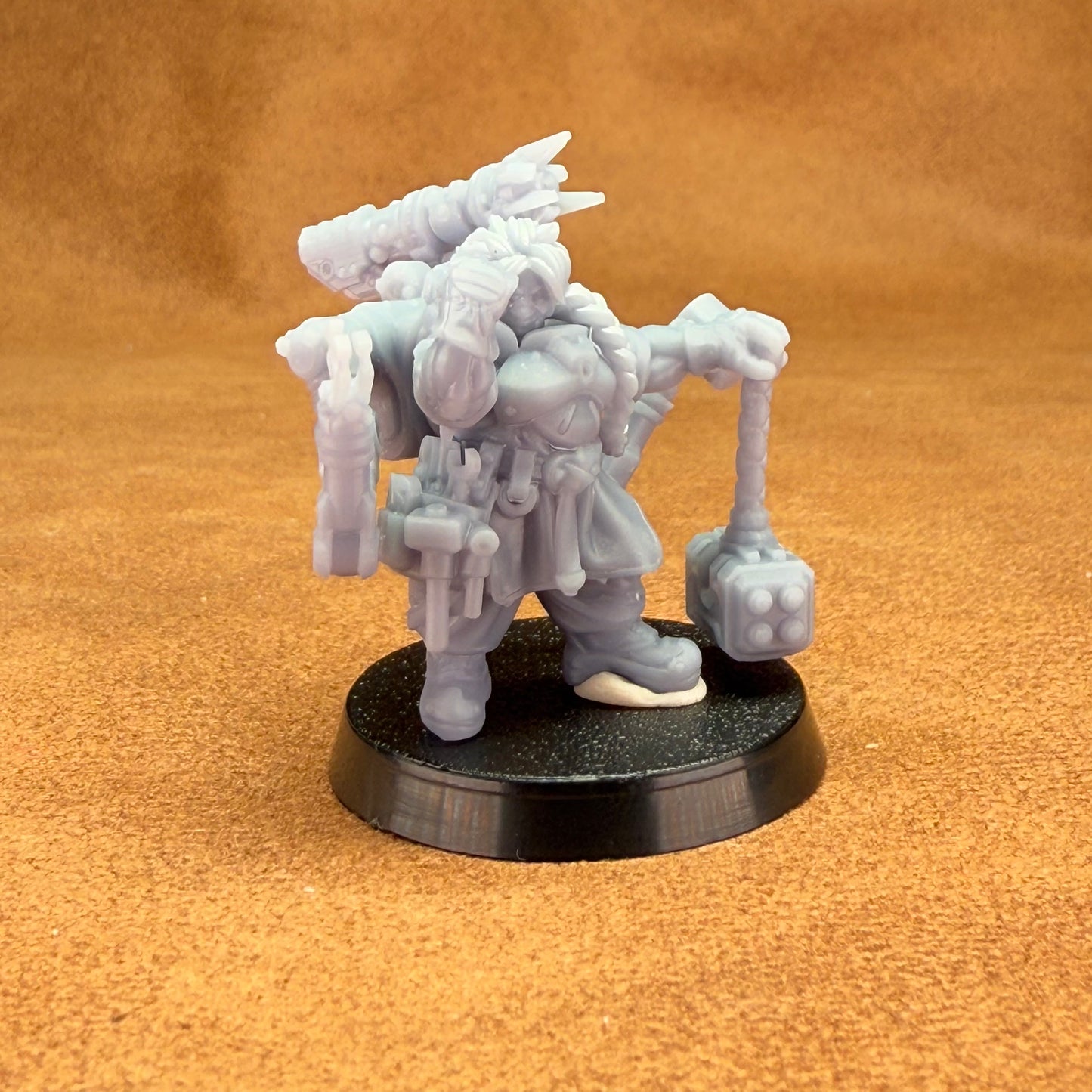 Space Dwarf roughnecks 32mm scale miniature model mining picks soldiers votann gearhead mechanic