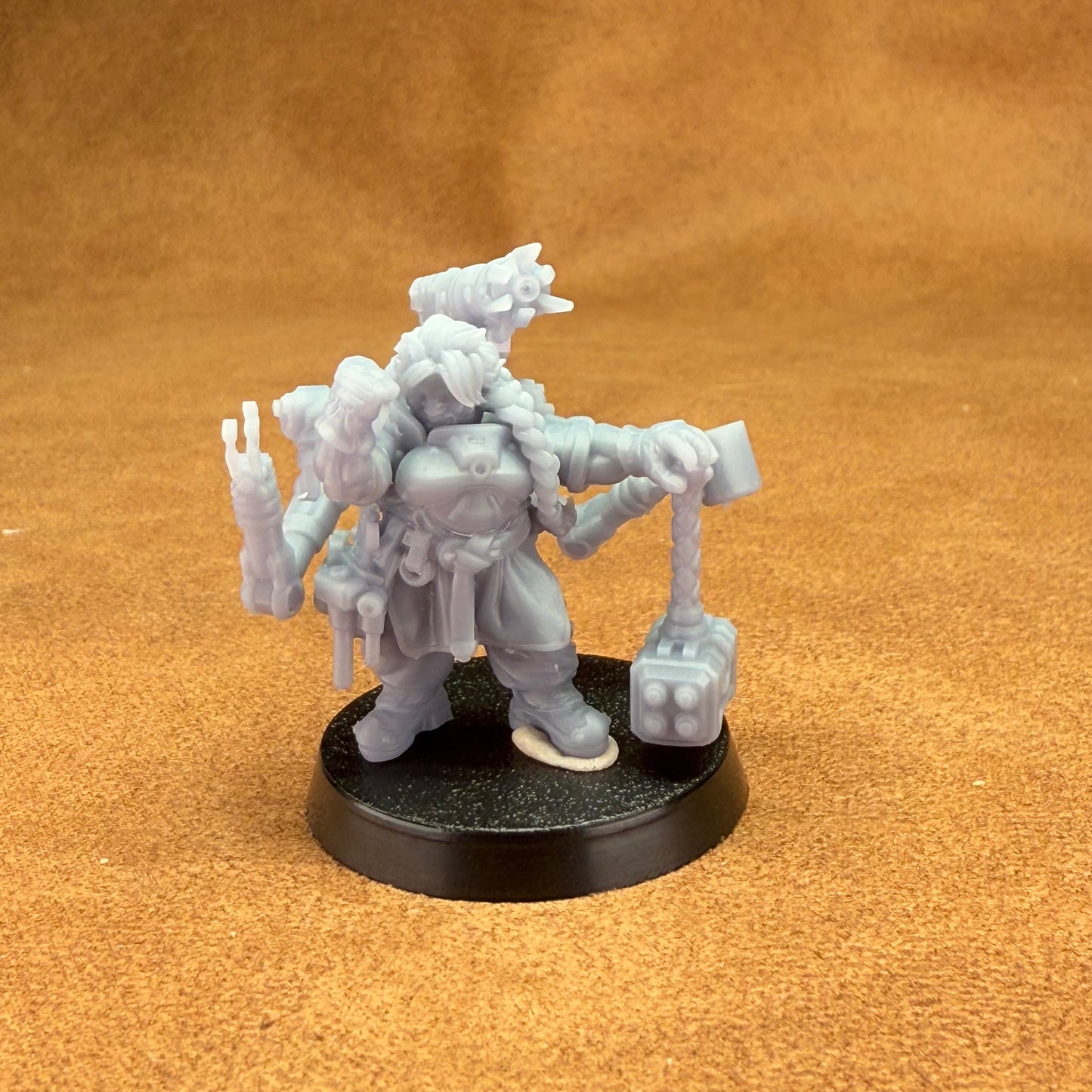 Space Dwarf roughnecks 32mm scale miniature model mining picks soldiers votann gearhead mechanic
