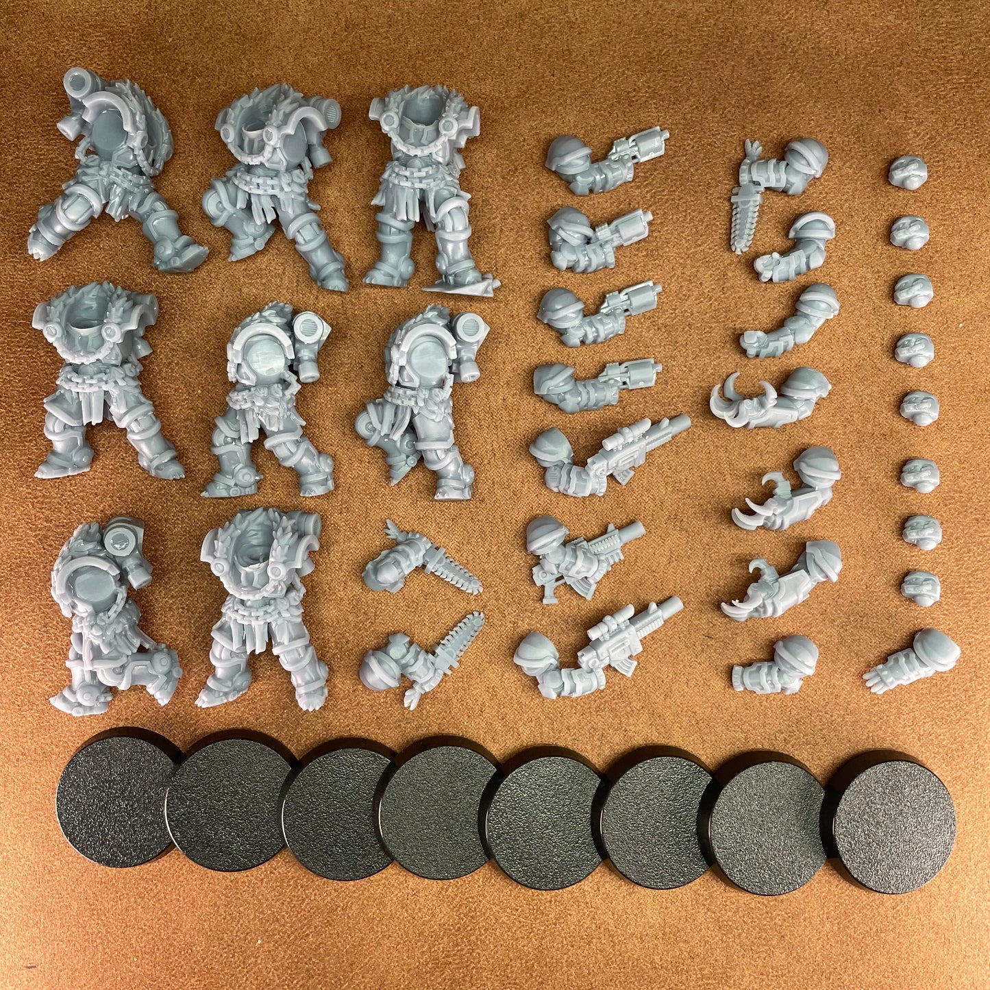 space bears makwa infantry soldiers in 32mm scale resin miniature figure models