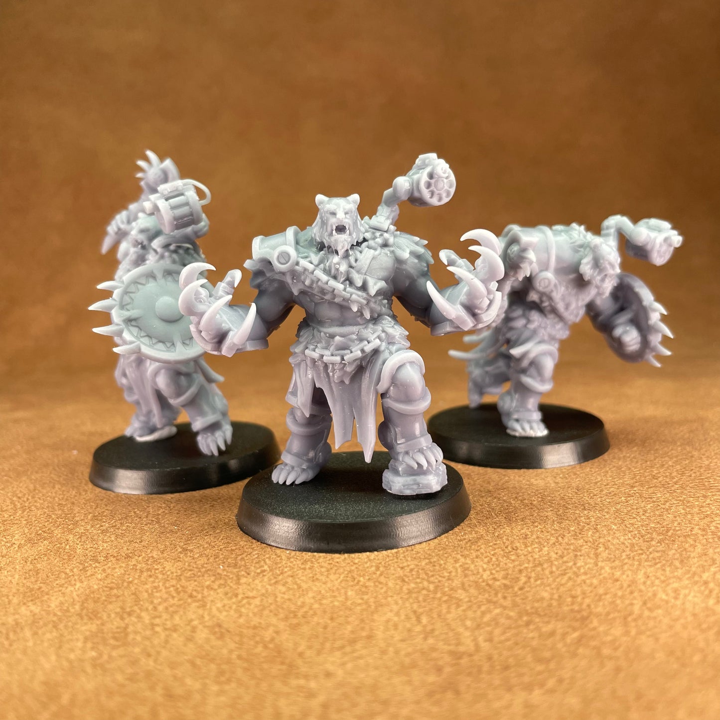 space bear marine soldiers that are bears in 32mm scale resin miniature figure models