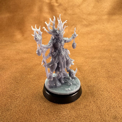 Fantasy figurine on a brown surface
