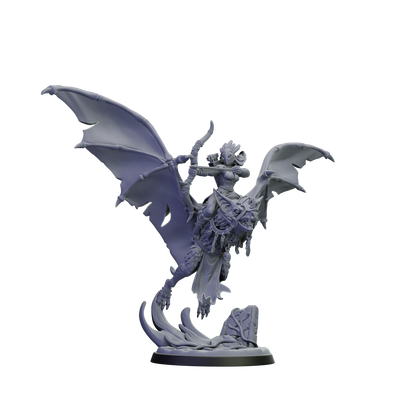 Gray dragon figurine on a white background