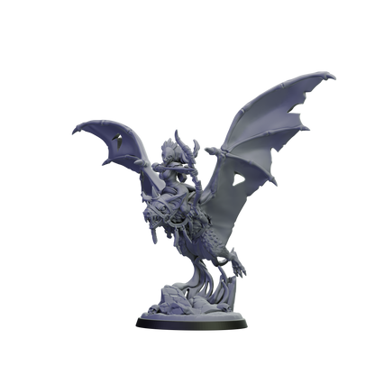 Gray dragon figurine on a white background