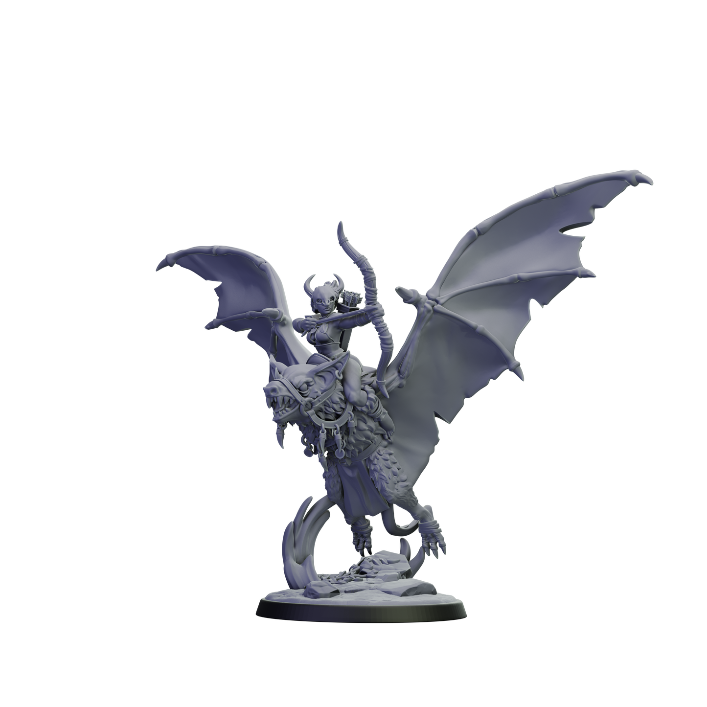 Gray dragon figurine on a white background