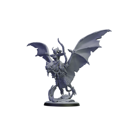 Gray dragon figurine on a white background
