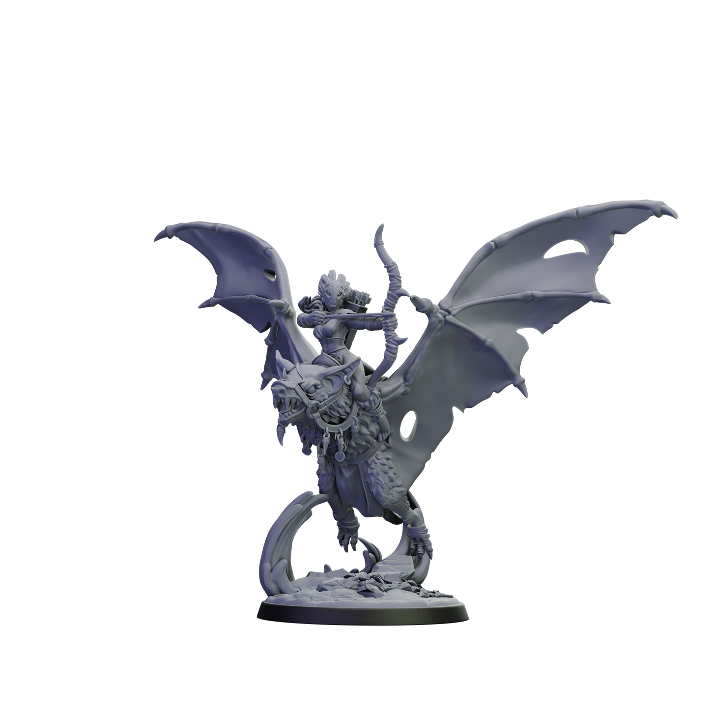 Fantasy dragon figurine on a white background