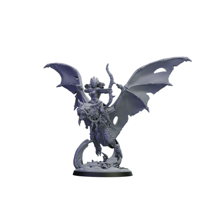 Fantasy dragon figurine on a white background