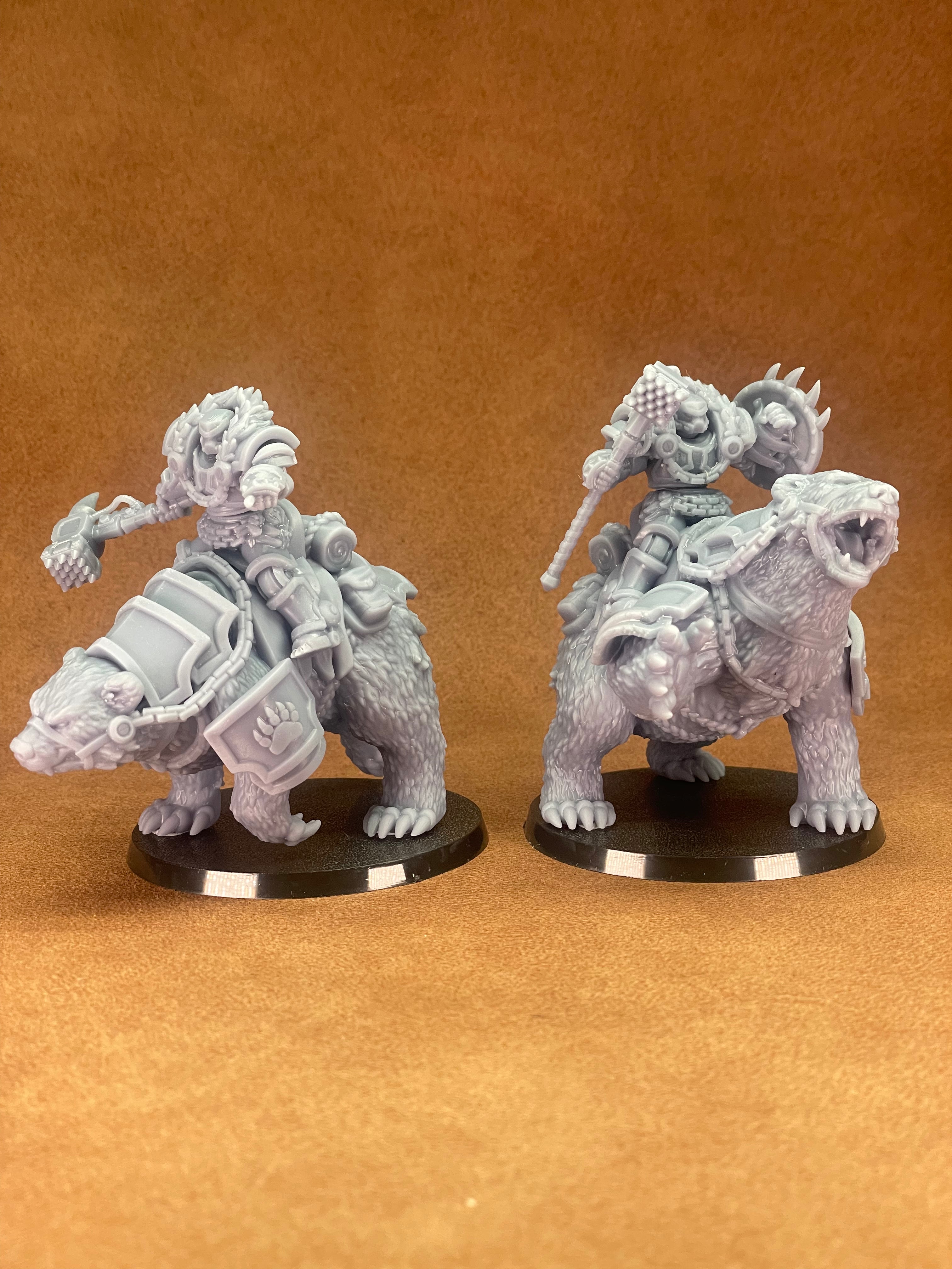 Space bear space marines soldiers 32mm scale warhammer figure miniatures