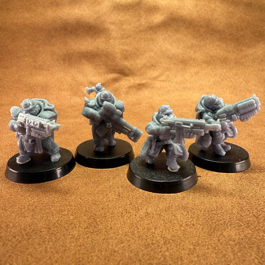 Space Dwarf roughnecks 32mm scale miniature model mining picks soldiers votann troopers