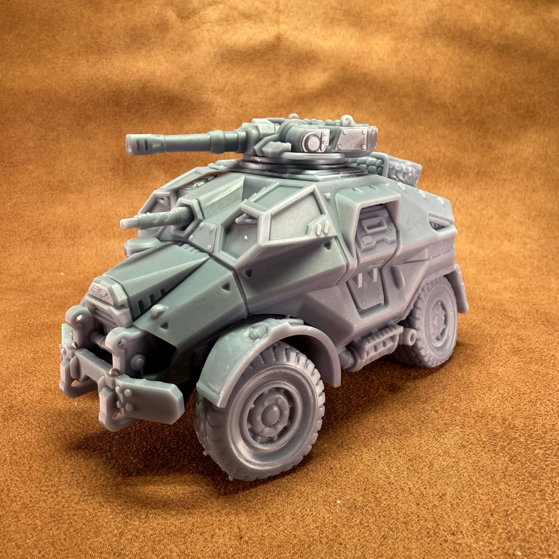 Space Dwarves dwarf miniature vehicle with turret and machine guns 32mm scale model tank