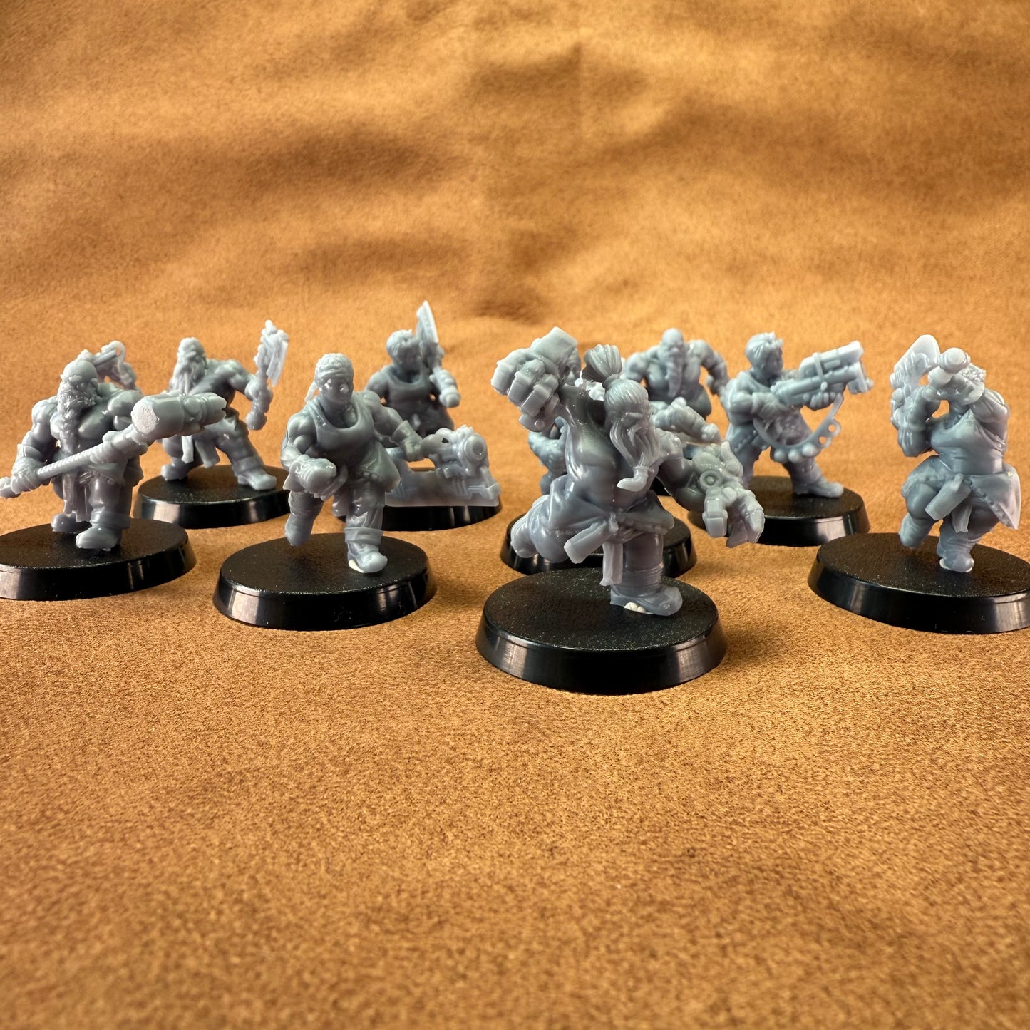 Space Dwarf roughnecks 32mm scale miniature model mining picks soldiers votann tenderisers terminators