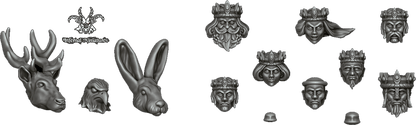 Unique heads for customising 28mm miniatures models