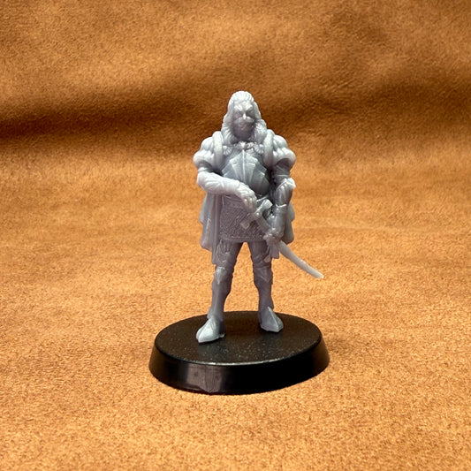 medieval knights 32mm scale resin miniature figure for dungeons and dragons