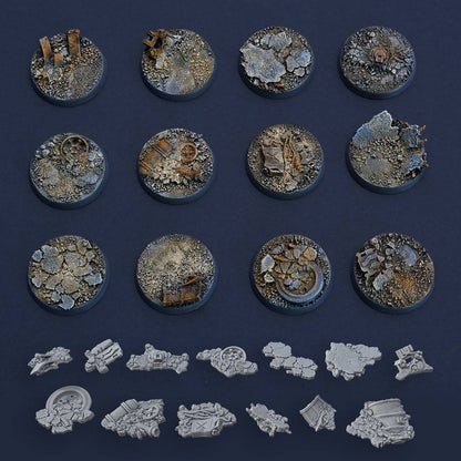 Space Dwarf roughnecks 32mm scale miniature model mining picks soldiers votann base toppers