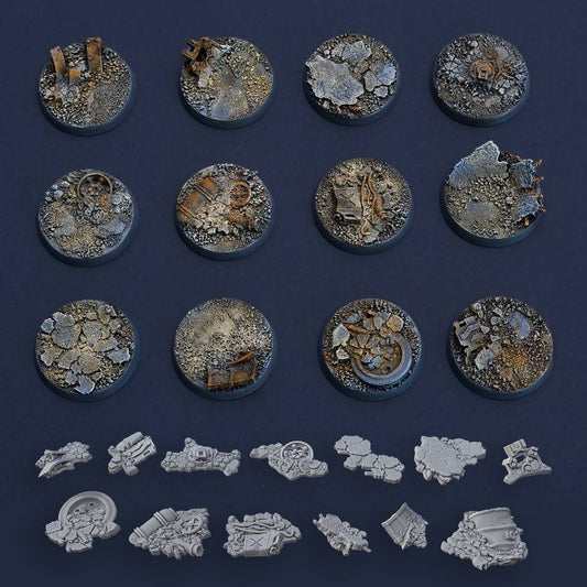 Space Dwarf roughnecks 32mm scale miniature model mining picks soldiers votann base toppers