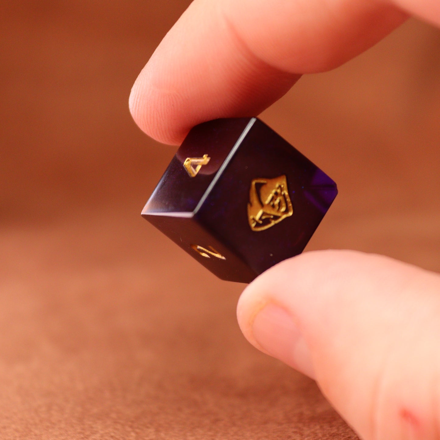 Smoke on the Water - Handcrafted Polyhedral Resin Dice Set | Deep Purple