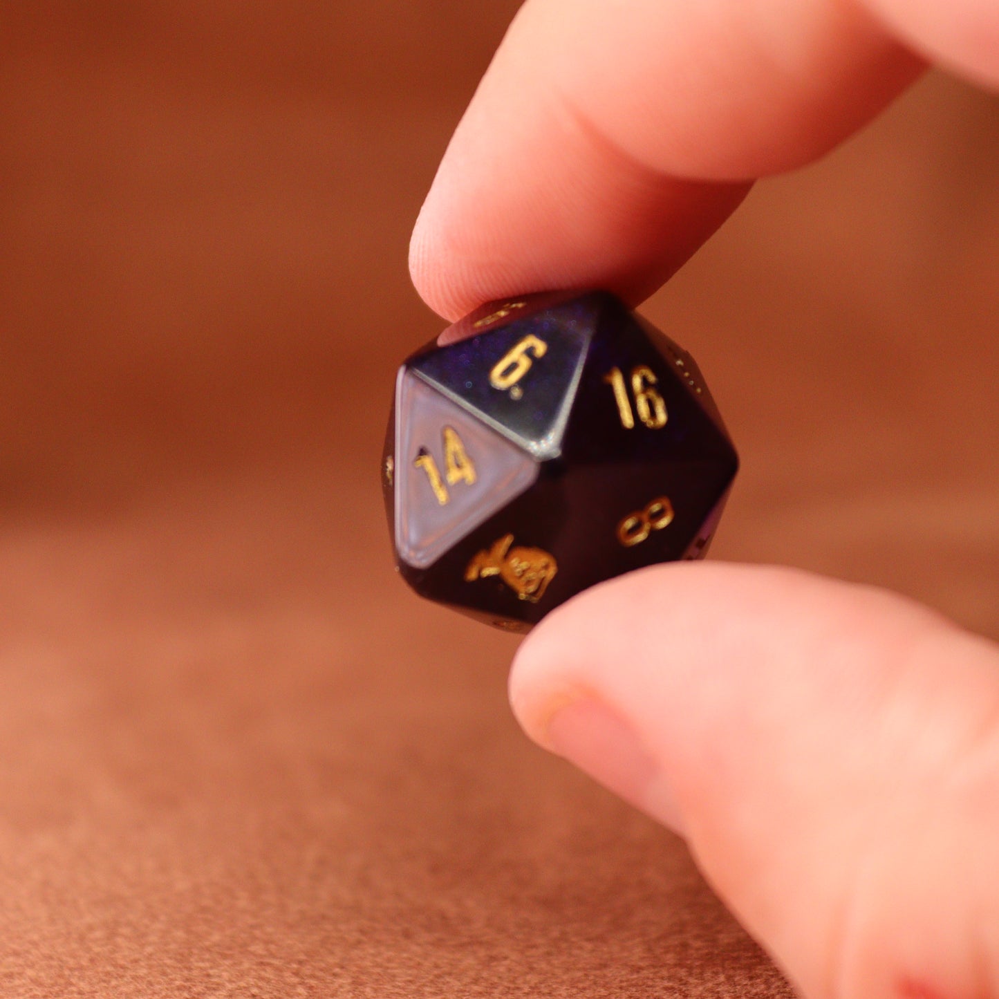 Smoke on the Water - Handcrafted Polyhedral Resin Dice Set | Deep Purple