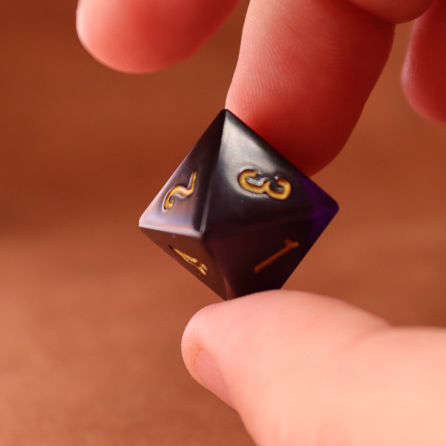 Smoke on the Water - Handcrafted Polyhedral Resin Dice Set | Deep Purple