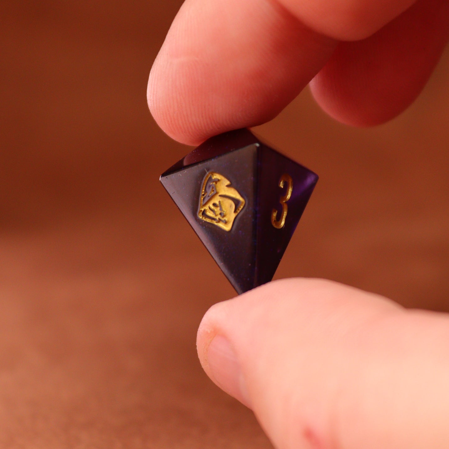 Smoke on the Water - Handcrafted Polyhedral Resin Dice Set | Deep Purple