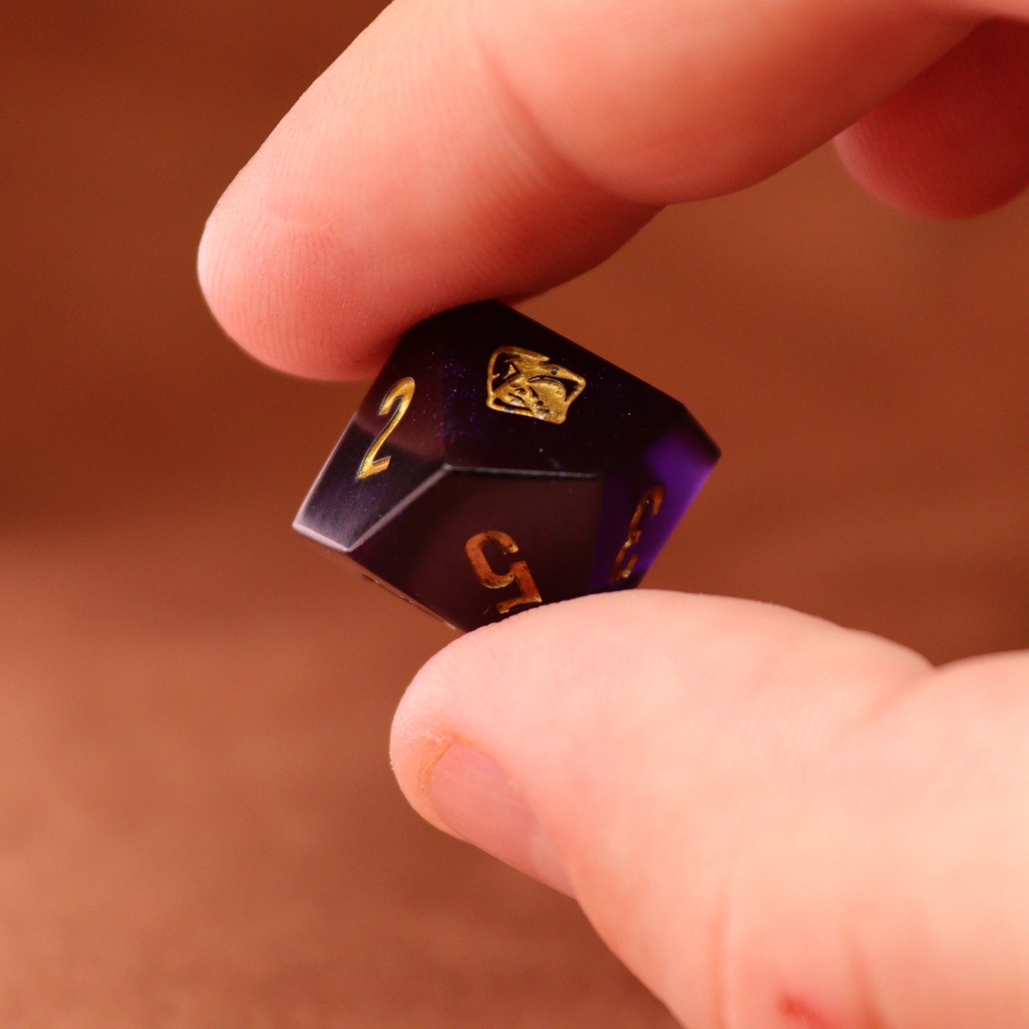 Smoke on the Water - Handcrafted Polyhedral Resin Dice Set | Deep Purple