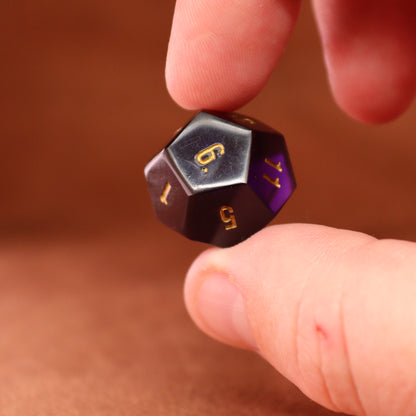 Smoke on the Water - Handcrafted Polyhedral Resin Dice Set | Deep Purple