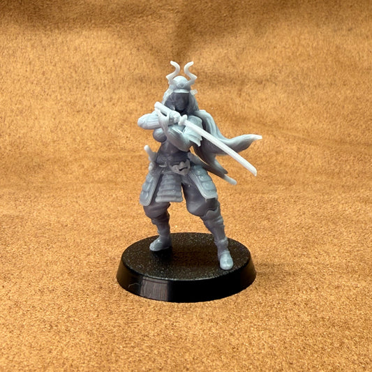 japenese samurai 32mm scale resin miniature figure for dungeons and dragons