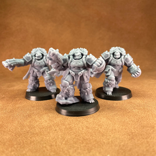 space kodiak terminator bears in 32mm scale resin miniature figure models