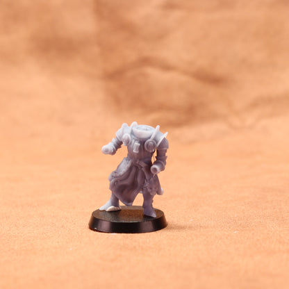 Miniature figurine on a brown surface