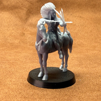 native americans 32mm scale resin miniature figure for dungeons and dragons cavalry horse 