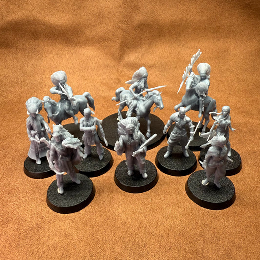 native americans 32mm scale resin miniature figure for dungeons and dragons