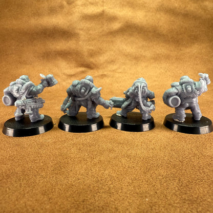 Space Dwarf roughnecks 32mm scale miniature model mining picks soldiers votann specialists