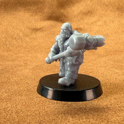 Space Dwarf roughnecks 32mm scale miniature model mining picks soldiers votann tenderisers terminators