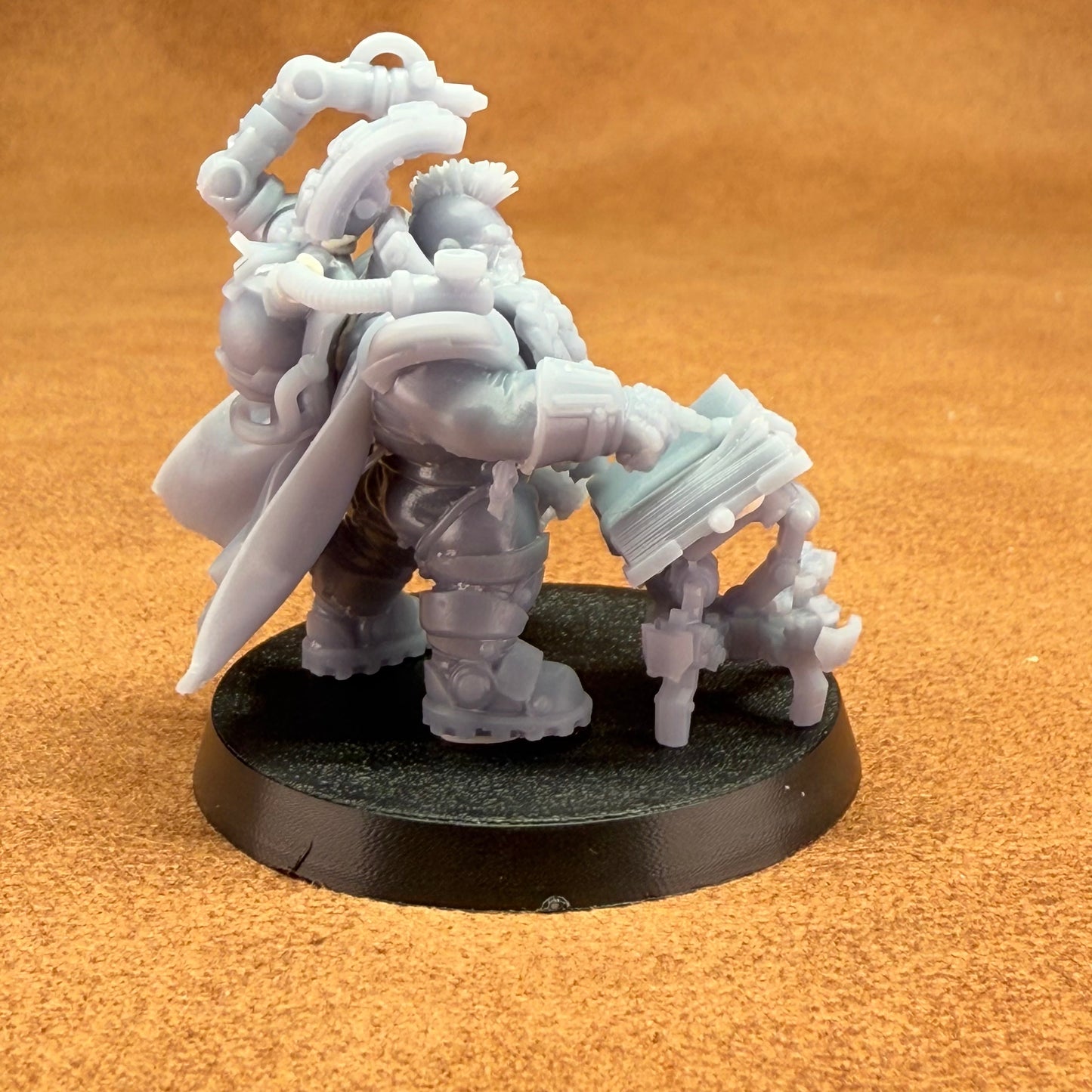 Space Dwarf roughnecks 32mm scale miniature model mining picks soldiers votann warden leader